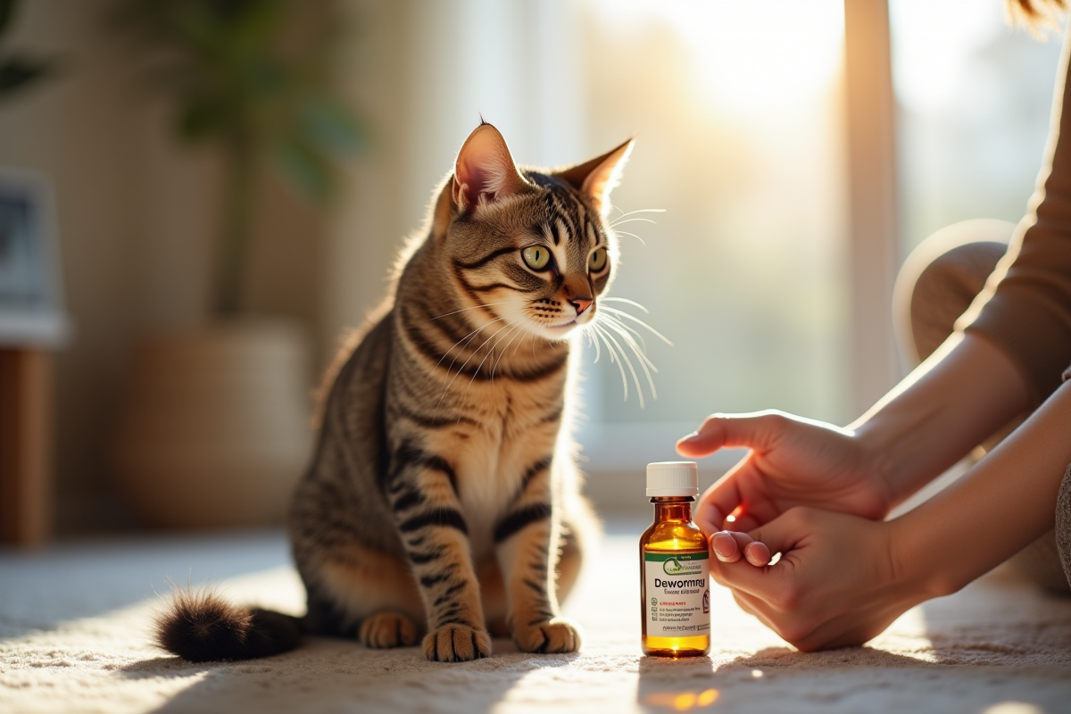 chat vermifuge