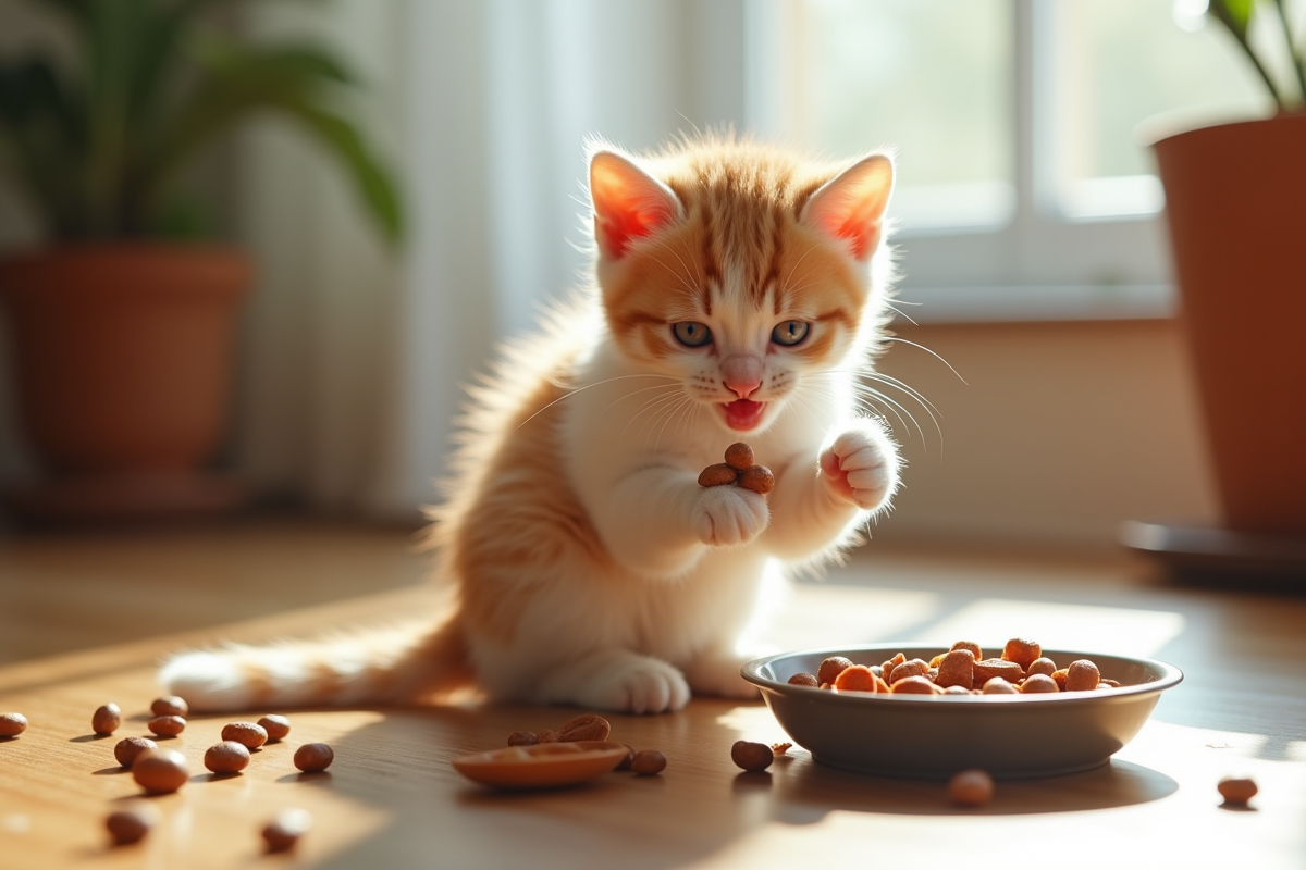 chaton nourriture